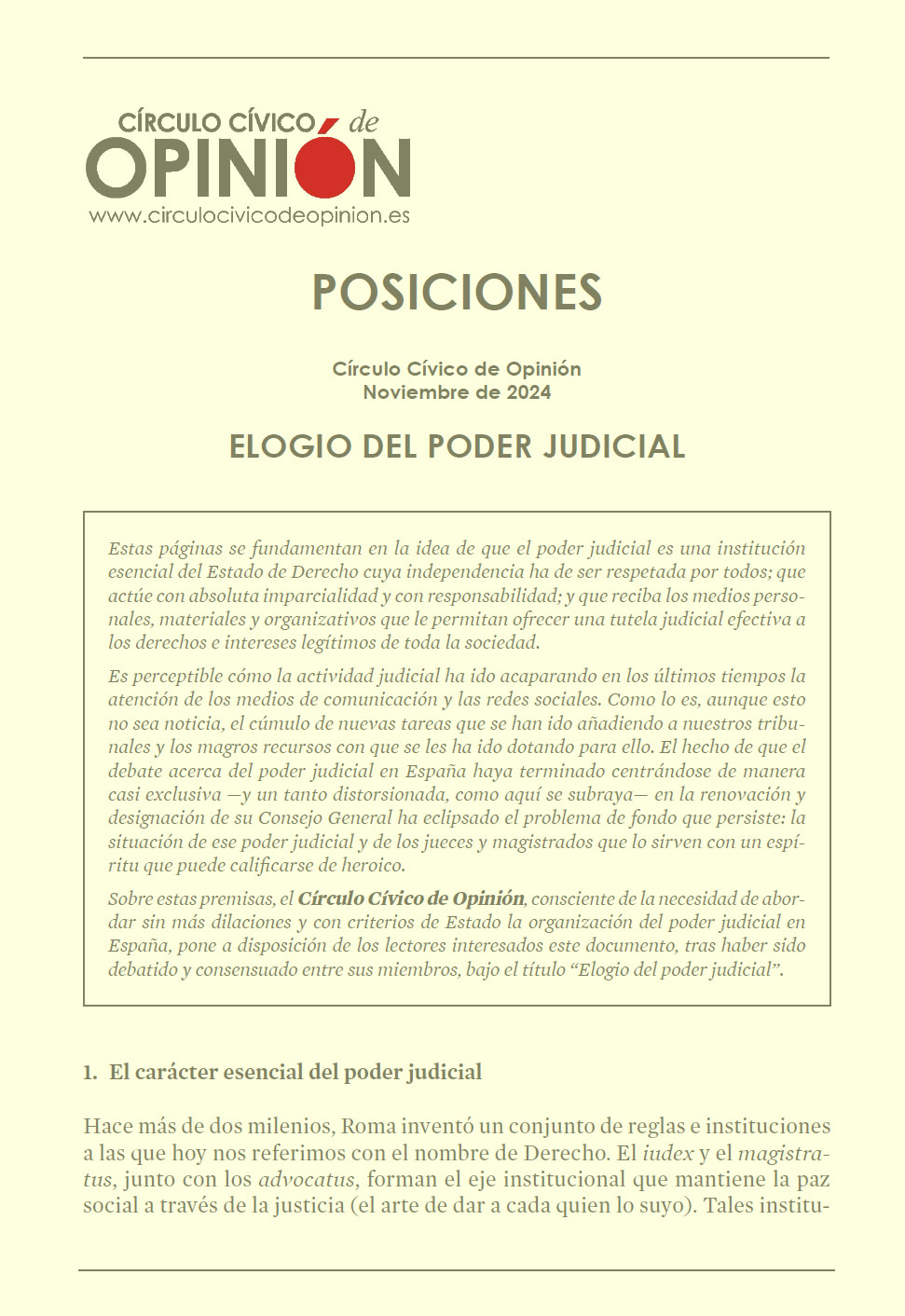 Posiciones 54: Elogio del poder judicial